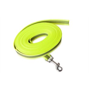 Firedog sporline med gummigreb 10 m - neon gul